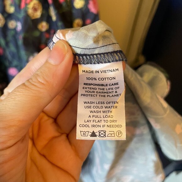 Hill House Matilda Dress In Navy Peony - Picture 7 of 7